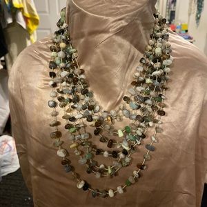 Heavy well made stone necklace